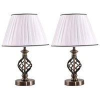 Gold Lamps Product Image Set Of 2 13 Antique Br Bedside Table Lamp W Led Bulb Office Bedroom