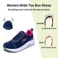 thumbnail image 3 of Zapatos para caminar SHNMAE, puntera ancha, soporte para arco, mujer, azul 9, 3 of 6