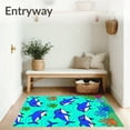thumbnail image 3 of ODIKA 2'x3' Machine Washable Non-Slip Area Rug, Playful Underwater Adventure Marine Life High Traffic Rug, Blue, 723908, 3 of 7