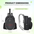 thumbnail image 2 of Tennis Backpack for Women & Men, 27 Inch Racket Compartment Holds 2 Tennis/Pickleball Rackets, 14L Multi-Functional Sports Bag with 6 Pockets, Waterproof Oxford Gym Bag for Travel or School, 2 of 16