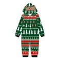 thumbnail image 2 of Odeerbi Christmas Onesie Pajamas for Family Holiday Sleep Jumpsuit Long Sleeve Family Christmas Pajamas Matching Sets Kids Parent Child Outfit Printed Loungewear Sleepwear Xmas PJs Set Red, 2 of 5
