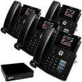 thumbnail image 2 of Xblue QB System Bundle with 4 IP9g IP Phones Including Auto Attendant, Voicemail, Cell & Remote Phone Extensions & Call Recording, Black, (QB1004), 2 of 4