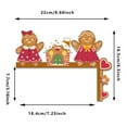thumbnail image 2 of HUISZJ Christmas Decor Frame Creative Toppers - 2 pcs Happy Gingerbread Man Candy Door Toppers - Wooden Christmas Ornaments for Xmas Party Decor, 2 of 10