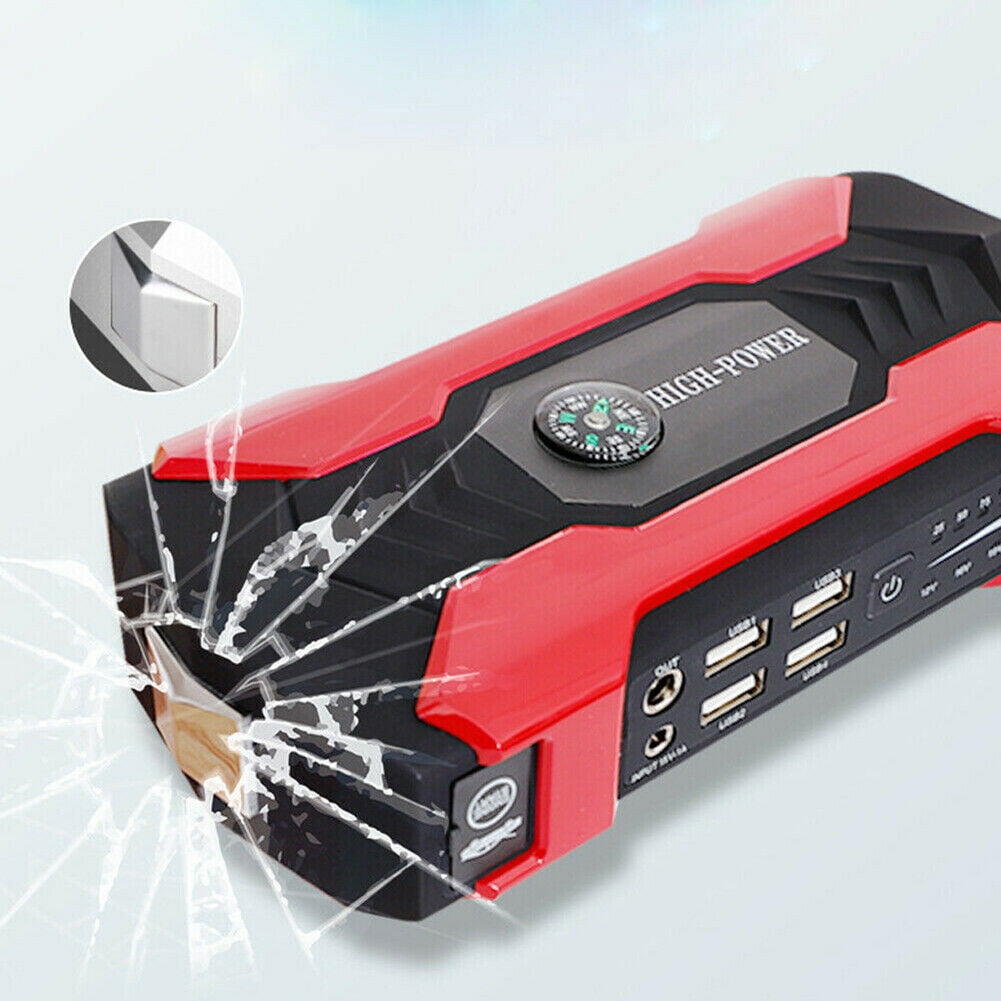 Car Jump Starter, 600A Peak 99800mAh Portable Mini Slim Charger Power Bank (up to 12V 6.0L Gasoline Vehicles & 12V 3.0L Diesel Car) LED Flash Light Battery Booster