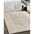 thumbnail image 3 of Ahgly Company Machine Washable Indoor Round Abstract Tan Brown Area Rugs, 4' Round, 3 of 7
