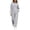 Gray, variant on Sport Outfit Sets for Women 2 piece,Half Zip Hoodie and High Waist Sweatpants with Pockets,Solid Color Casual Tracksuit Loungewear Sets