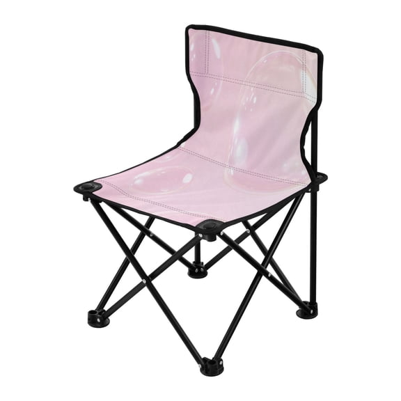 Outdoor Folding Chair 14.46x14.46x22.83 Inches, Camping Folding Chair Easy to Carry Ideal for Outdoor Picnics Camping Park Fishing Pink Pretty Bubbles