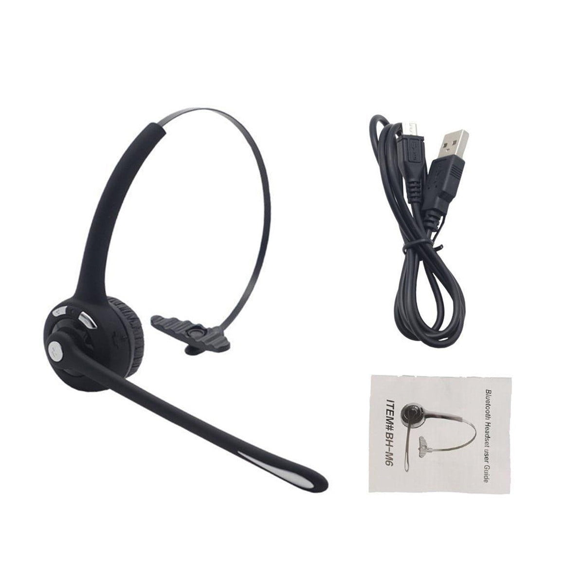 Bluetooth Headset – Trucker Bluetooth Headset, Wireless Headset With Microphone For PC, Bluetooth Headset With Microphone Noise Cancelling, For Cell Phones, Computer, Truck Drivers