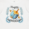 thumbnail image 4 of Inktastic Happy Hanukkah Dreidel and Laurels Boys or Girls Baby T-Shirt, 4 of 5
