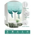 thumbnail image 2 of Turquoise Ombre Tie Up Curtains for Windows 63 Inch Length Balloon Curtains Kitchen Adjustable Balloon Window Shade Modern Abstract Art Ocean Oil Painting Tie Up Bathroom Curtain Window 52"x63", 2 of 6