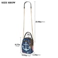 thumbnail image 2 of FORMRS Crossbody Bag for Women Quilted Travel Shoulder Cell Phone Purse with Chain Strap Handbag, Light Blue Anchor, 2 of 7