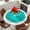 Teal, variant on Sage Green Christmas Snowflake Round Tablecloth, Fitted Table Cover with Elastic for 45"-54" Round Tables, Xmas Winter Modern Table Cloth Outdoor Indoor Dinning Party Waterproof Tablecloths