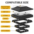 thumbnail image 3 of C Cattleya 12-Pack Black Solar LED Outdoor Post Cap Lights with Hammered Lens, 3 of 8