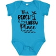 thumbnail image 3 of Inktastic Spring Break the Beach is My Happy Place Boys or Girls Baby Bodysuit, 3 of 5