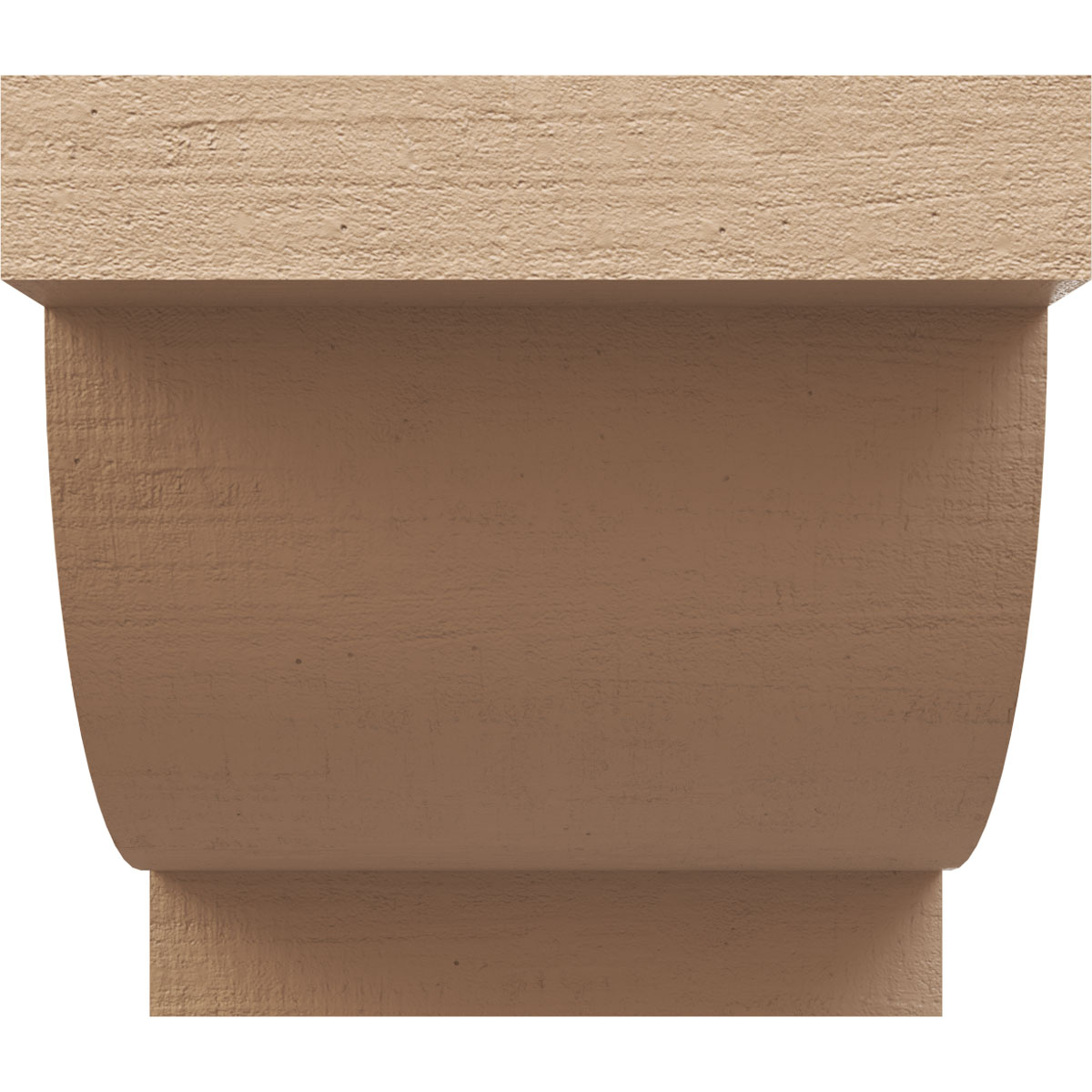 8"W x 8"D x 8"H Wide Alpine Rough Cedar Woodgrain TimberThane Corbel, Primed Tan