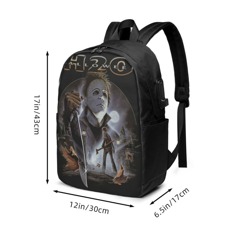 Halloween Movie Michael Myers School Backpack Laptop Bag Unisex