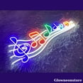 thumbnail image 2 of Glowneon Music Note Neon Sign, Music Led Light, Musical Note Led Sign, Handmade Stave Music Neon, 2 of 4