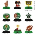 thumbnail image 2 of 9PCS Game Time Football Honeycomb Centerpieces Paper Table Decorations for Super Bowl Party, Sports Fan Game Day Touchdown Tabletop Decor Set for Tailgate Birthday Celebration, 2 of 5