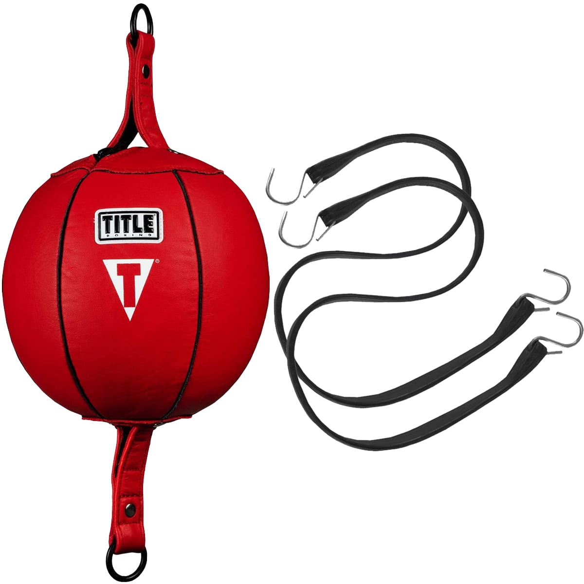 Title Boxing Quick Leather Double End Bag Red 