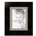 thumbnail image 2 of ArtToFrames 8" x 11" Espresso with Silver Lip Picture Frame, 8x11 inch Silver Wood Poster Frame (WOM-4951),  Pack, 2 of 7