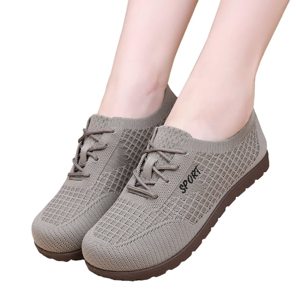 Domzle Wide Toe Walking Barefoot Tennis Shoes for Women Non-Slip Sneakers Lightweight Breathable Soft Casual Gym Shoes Gray US-7
