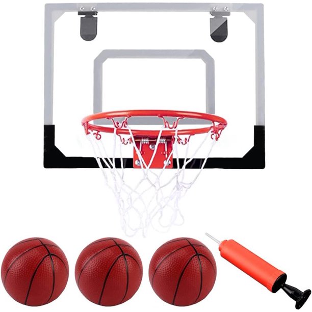 Indoor Mini Basketball Hoop Set with 3 Balls for Kids & Adults, Indoor