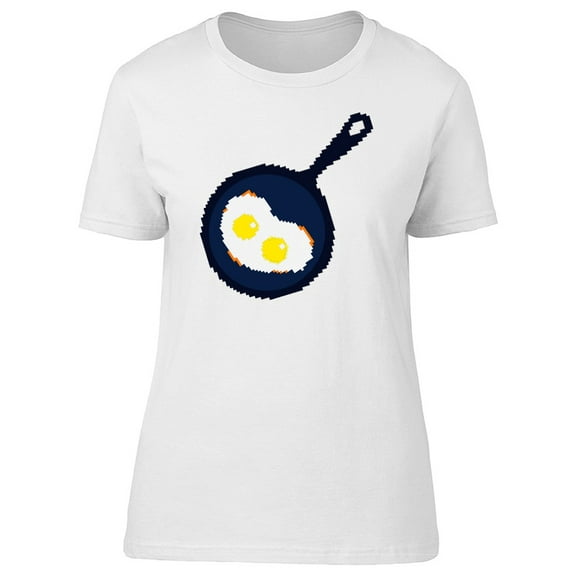 Fried Eggs Pixel Art Food Lovers T-Shirt Men -Image by Shutterstock, Male 4X-Large