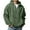 Army Green, variant on Texture Zip-Up Hooded Sweatshirt, Full-Zip Pullover with Front Pockets, Ecosmart , Comfortable Lightweight Athletic Jacket