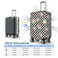 thumbnail image 2 of Floral Flower Checkerboard 90s Y2K Luggage Cover Anti Scratch, Elastic Suitcase Protector Suitcase Covers for Luggage Fits 18-32 Inch Luggage, 2 of 5