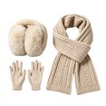 thumbnail image 5 of Sentuca Kids Winter Hat Scarf Gloves Set, Earmuffs Knit Long Scarf Full Finger Gloves Daily Outdoor Travel Accessories for Boys Girls Size 3-12Y, 5 of 7