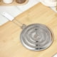 thumbnail image 4 of Estante para ollas, estante de almacenamiento de cocina de acero inoxidable conductor del calor, tubo redondo grueso, doble capa, especialmente diseñado para sartenes, marco de metal, 4 of 8