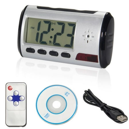 Mini Spy Camera Alarm Clock Micro Hidden Nanny Cam Motion Detection DV DVR Video Usb-charging Alarm