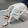 thumbnail image 5 of Glisme Teen Boys Pants Solid Color Elastic Waist With Pockets Autumn Soft Boys Athletic Trousers, 5 of 5