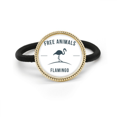 thumbnail image 1 of Cartoon Flamingo animal Azul silueta Cinta para el pelo de metal plateado y tocado de goma, 1 of 3