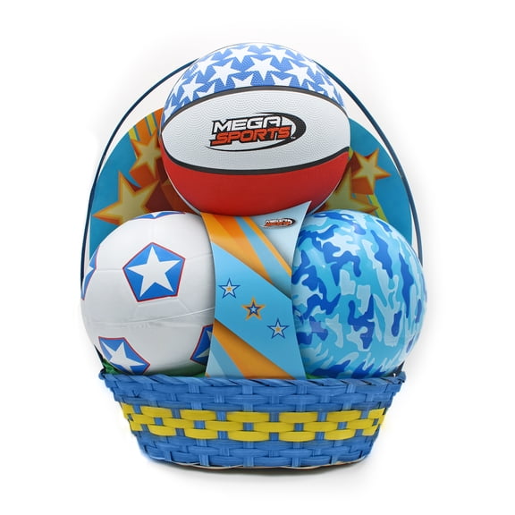 3 Ball Boys Prefilled Easter Basket, Megatoys