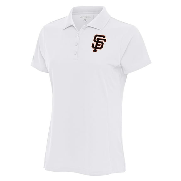 Women's Antigua White San Francisco Giants Logo Legacy Pique Polo