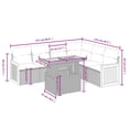 thumbnail image 2 of vidaXL 7 Piece Patio Sofa Set with Cushions Gray Poly Rattan, 2 of 5