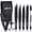 Black, variant on MORGLES 7Pcs Tweezers Set, Stainless Steel Grooming Kit - Curved Scissors, Eyebrow Razor, Spoolie Brush & Case, Dark Green, for Men & Women
