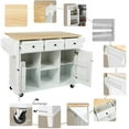 thumbnail image 7 of ARCTICSCORPION Portable Kitchen Islands with Storage Cabinets, Faux Wood White, 53.10 in, 7 of 7