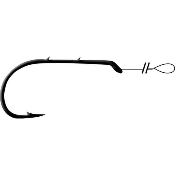 Mustad 555 Snelled Beak Hook (9555) - Bronze - 6 Per Pack