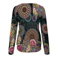thumbnail image 5 of WXLWZYWL Trendy Sweatshirts For Women 2023 Women Classic And Winter Floral Print Crewneck Long Sleeve Loose Sweatshirt Tops, 5 of 5