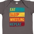 thumbnail image 4 of Inktastic Eat Sleep Wrestling Repeat Boys or Girls Baby Bodysuit, 4 of 5