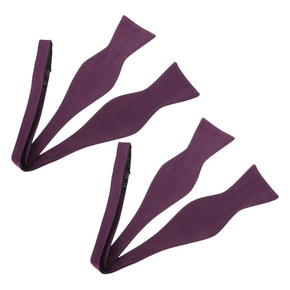 FENGGUIQU 2-Pack Men's Bow Ties, Solid -Tie Adjustable for Dress Suits and Formal Events