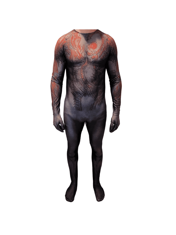 Drax the Destroyer Superhero Galaxy Guardian Muscle Bodysuit - Cosplay Costume - Halloween Outfit For Unisex Adult - Fabric Bodysuit (XS)
