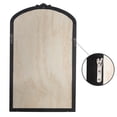 thumbnail image 3 of Solid Wood Wall Mirror Vintage Decorative Mirror for Living Room Bedroom 36"x24", Black, 3 of 7