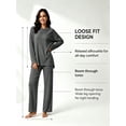 thumbnail image 5 of MecTo Sleepwear Loose Side Split Wide Leg, Pajamas Set (Women's), 5 of 8