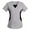 Gray, variant on Staron Women V-Neck Short Sleeve Color Block Patchwork Blouse Casual Loose Tunic Top, Light Blue M