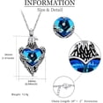 thumbnail image 2 of Urn Necklace for Ashes eagle Stainless Steel Cremation Jewelry Heart Crystal Ashes Pendank Keepsake Memorial Urn Jewelry for Men Women, 2 of 7