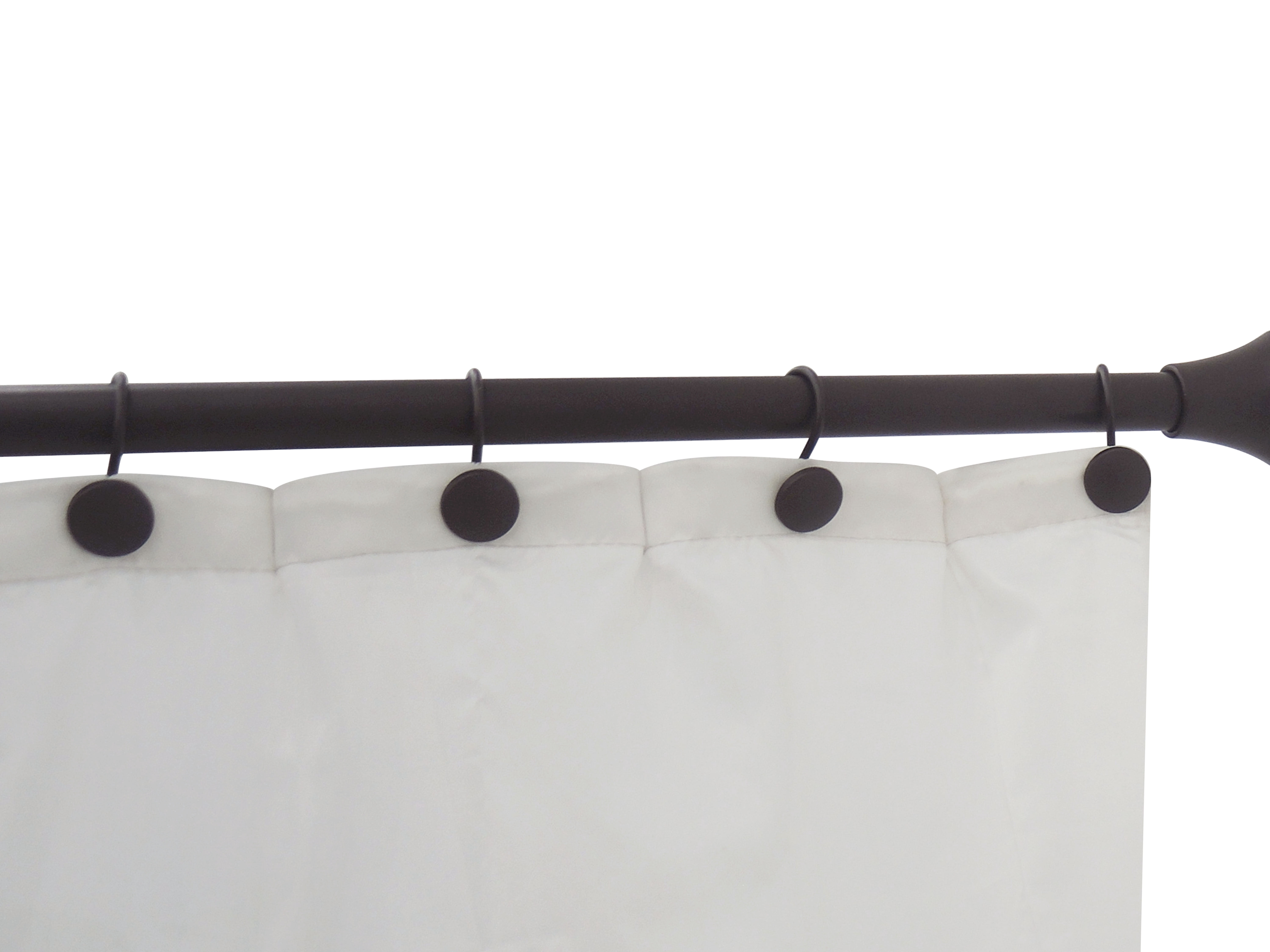 Lavender & Sage Adjustable Orb Shower Curtain Rod Set with 12 Hooks, 42" - 72"