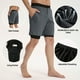 thumbnail image 3 of Pantalones cortos deportivos 2 en 1 para hombre, bolsillo, elástico, transpirable, baloncesto, correr, Fitness, 3 of 7